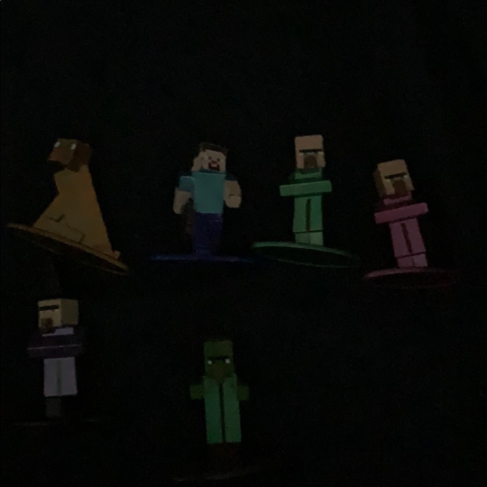 Metal nano Minecraft figures